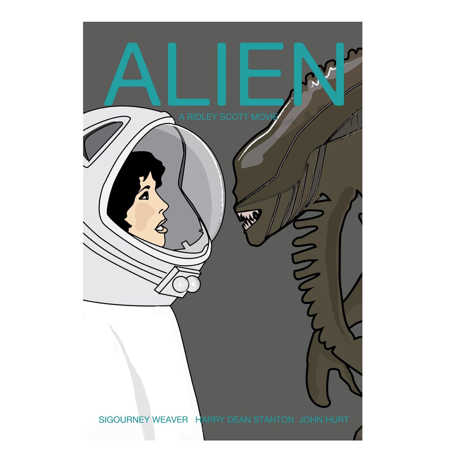 Alien - Retro Movie Poster - Gladfellow