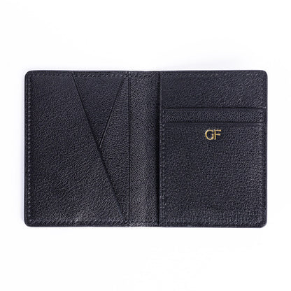 American Alligator & Chèvre Bifold Wallet - Black - Gladfellow