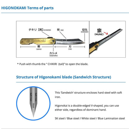 Banshu Hamono Higonokami Folding Knife - Brass - Gladfellow