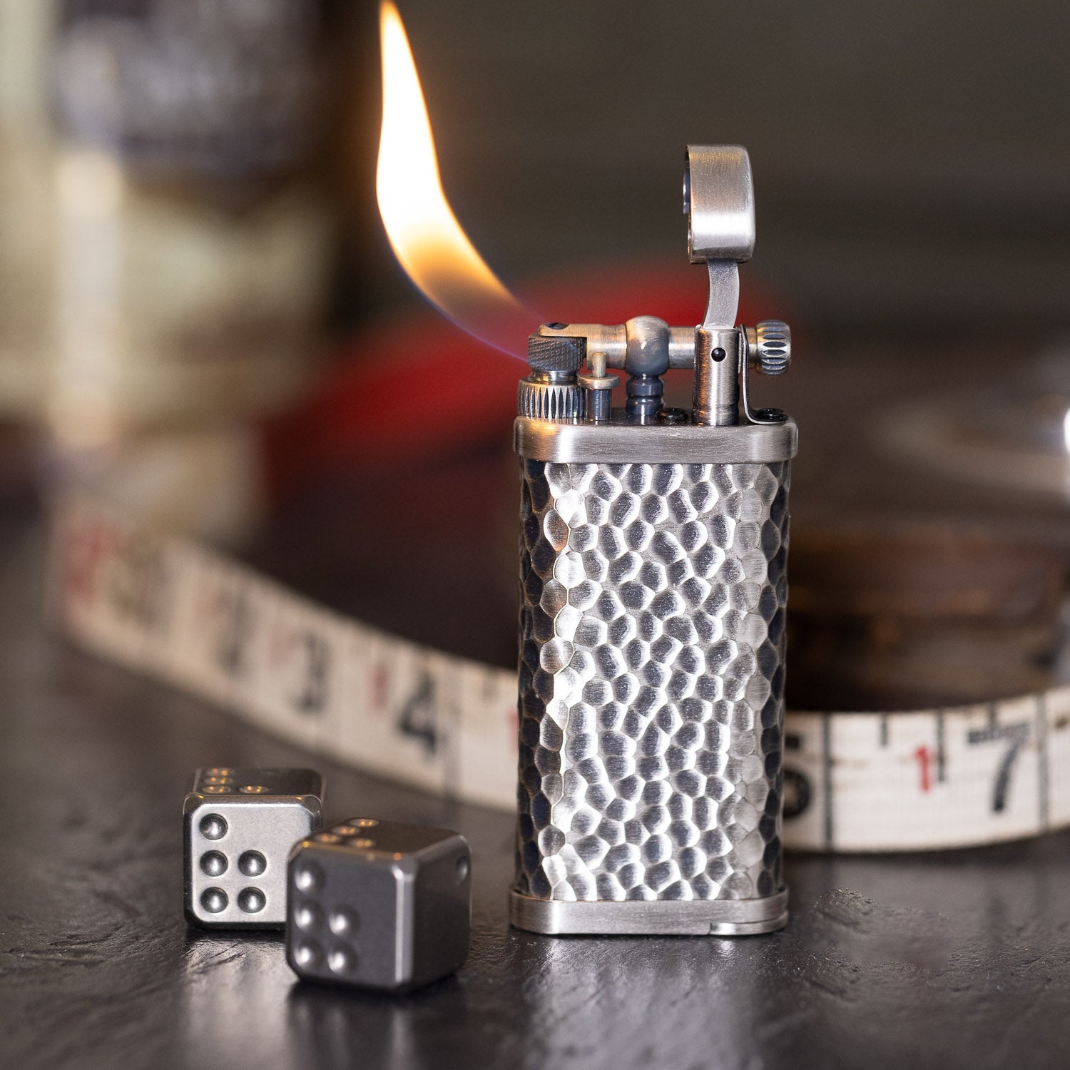 im corona Old Boy Lighter - Antique Silver Hammer Tone - Gladfellow