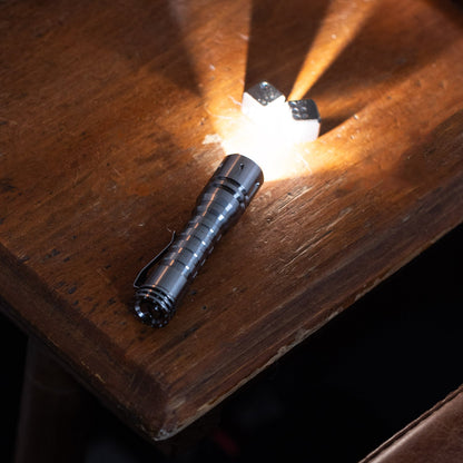 ReyLight LANapple Flashlight - Raw Titanium - Gladfellow