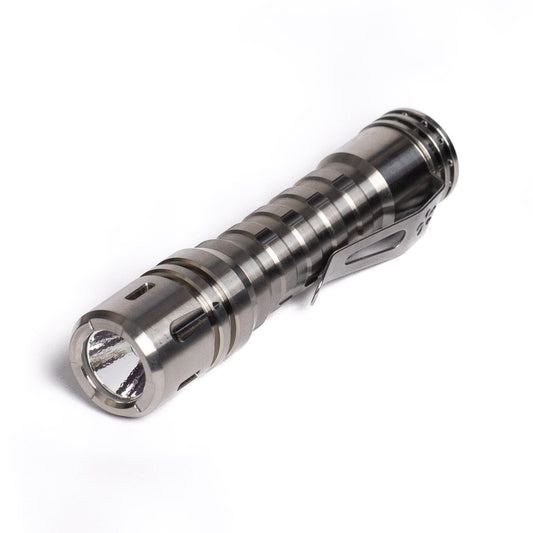 ReyLight LANapple Flashlight - Raw Titanium - Gladfellow