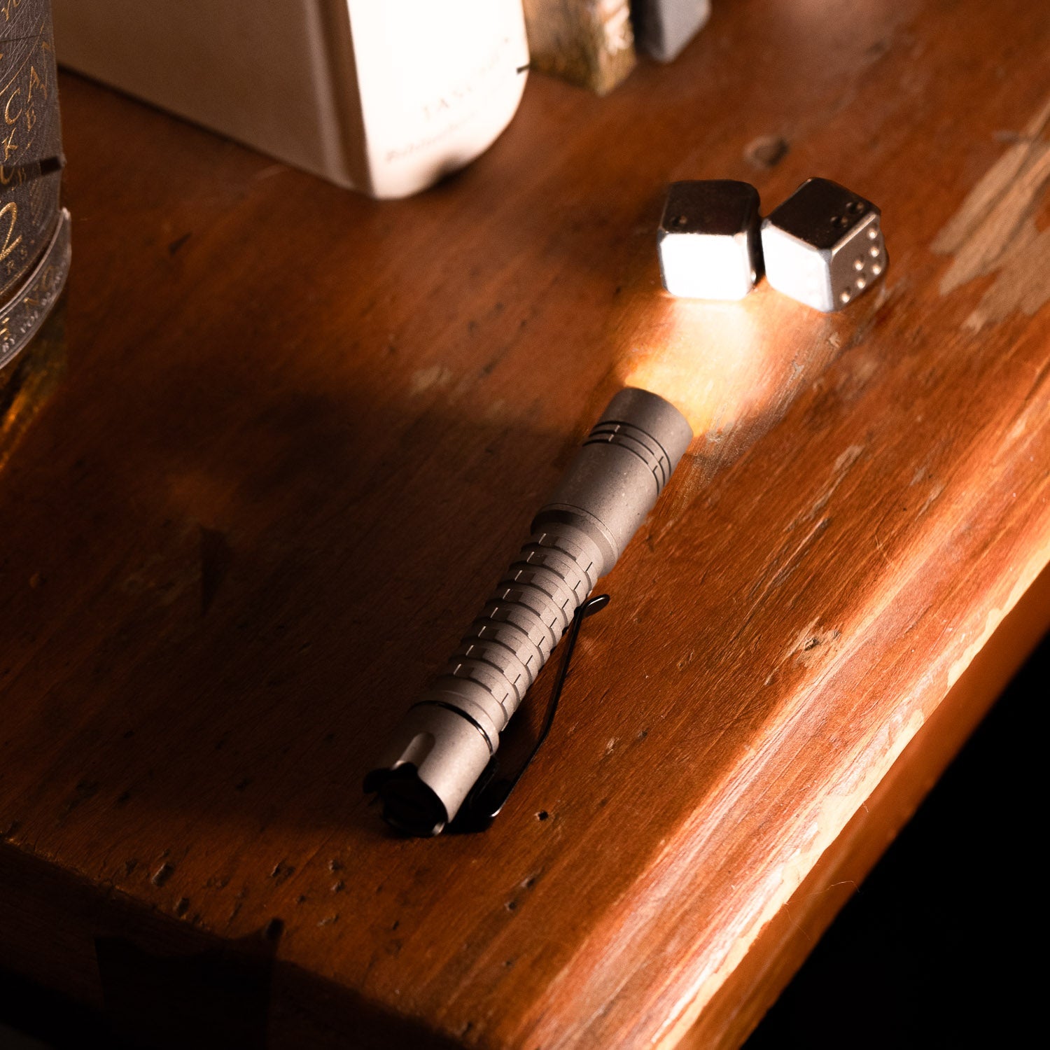 ReyLight Pineapple Mini Flashlight - Stonewashed Titanium - Gladfellow