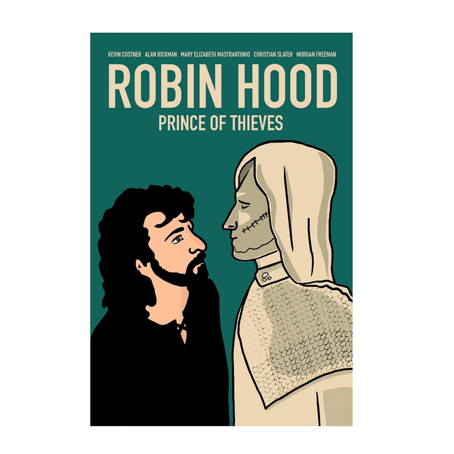 Robin Hood: Prince of Thieves (Sheriff Edition) - Retro Movie Poster - Gladfellow