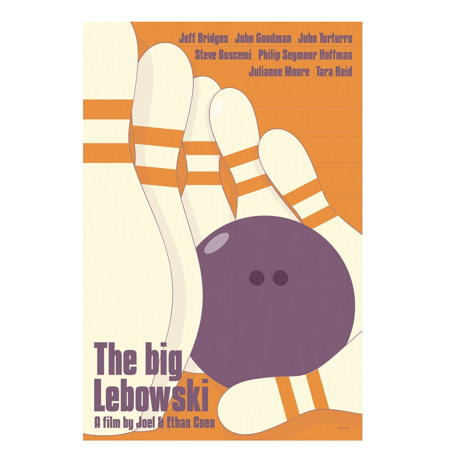 The Big Lebowski - Retro Movie Poster - Gladfellow