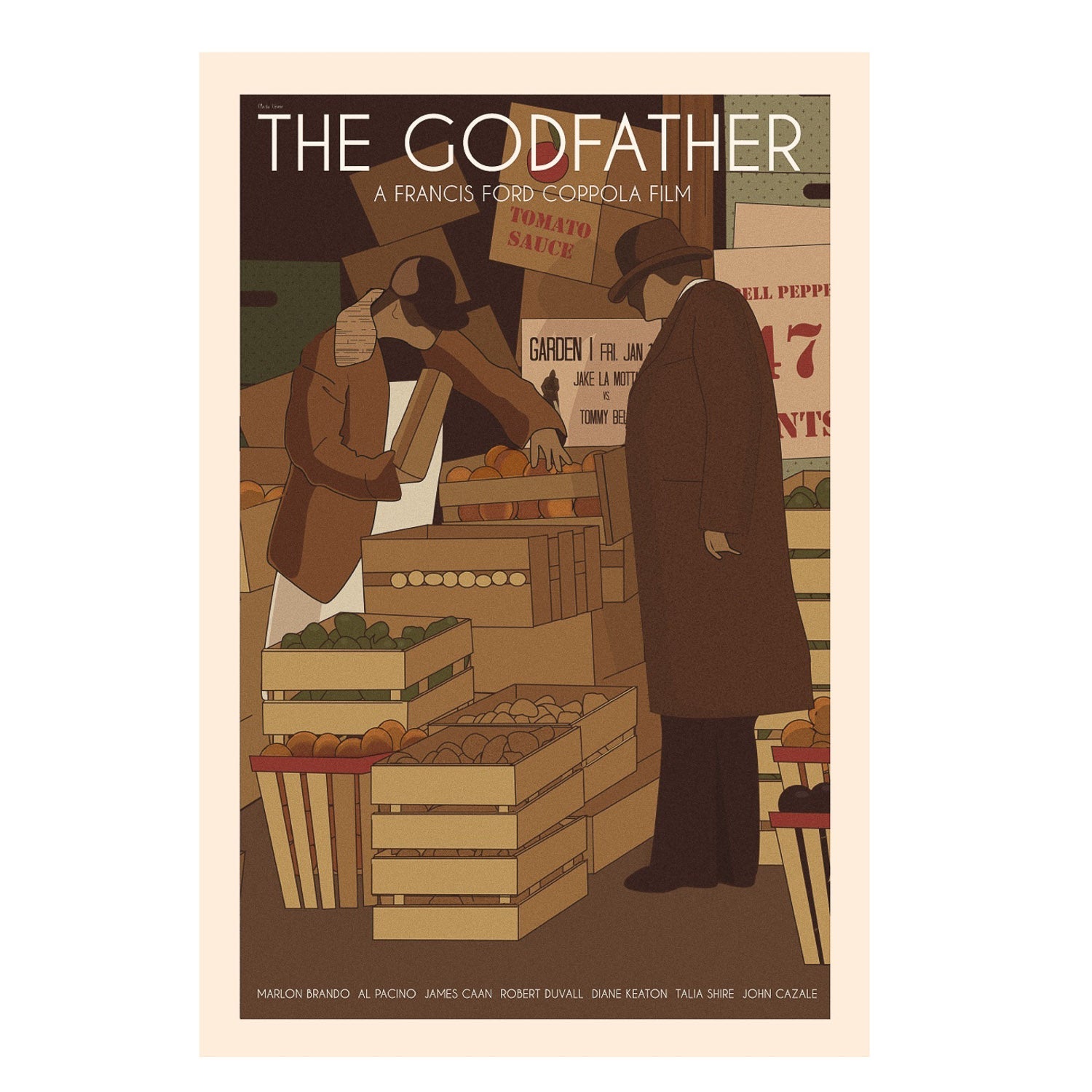 The Godfather - Retro Movie Poster - Gladfellow