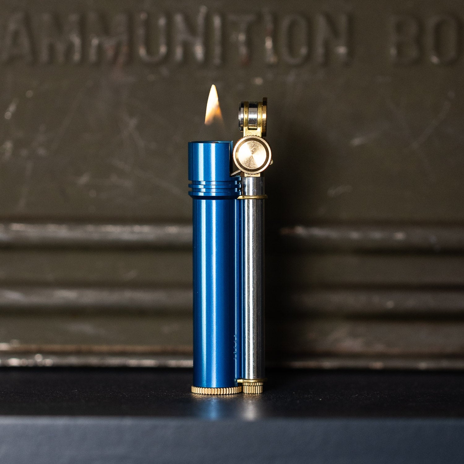 Tokyo Pipe Co Douglass Field L Lighter - Blue Aluminum - Gladfellow