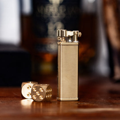 Tsubota Pearl Bolbo Petrol Lighter - Brass - Gladfellow