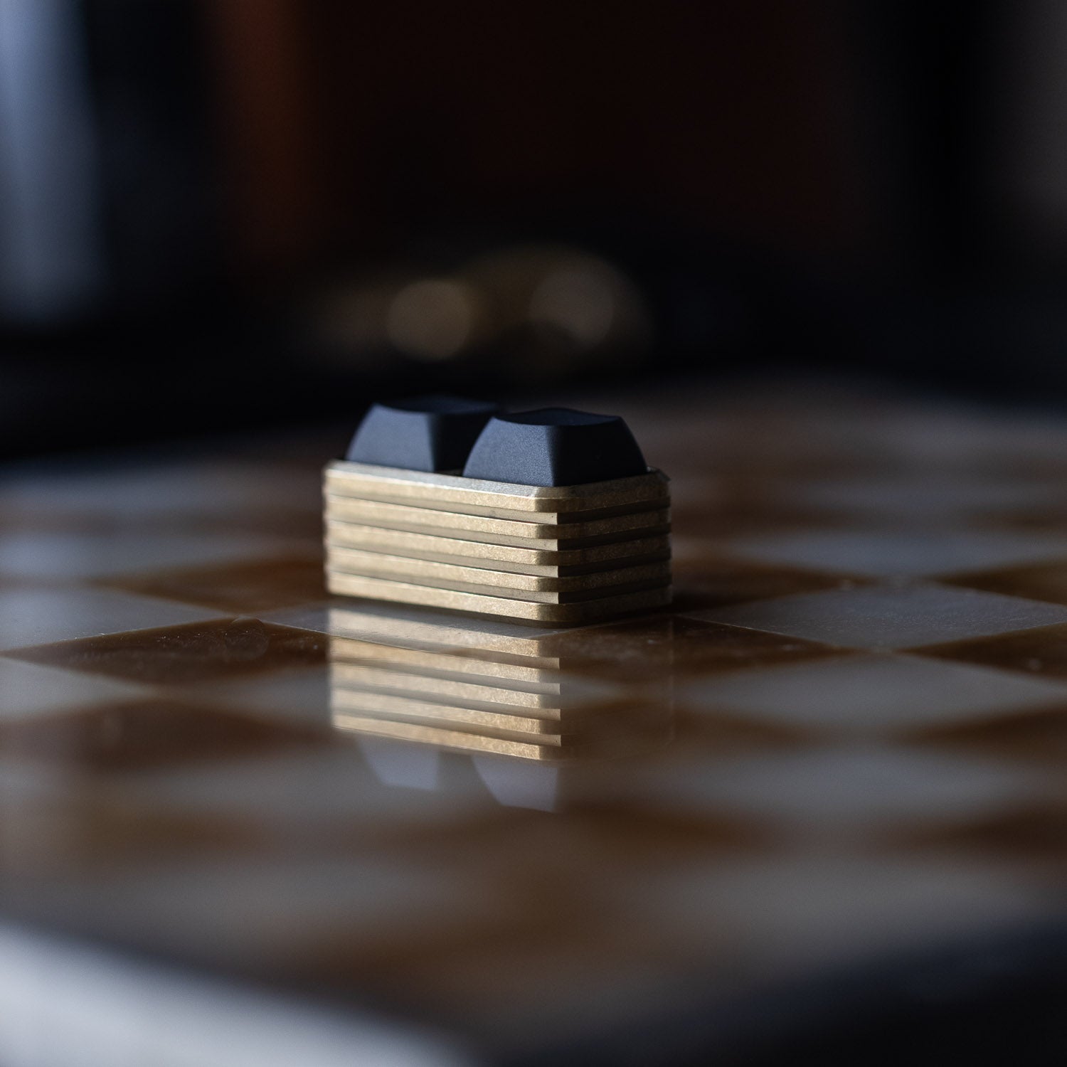 ZeroFeud MX - 2 Keycap Fidget Clicker - Brass - Gladfellow