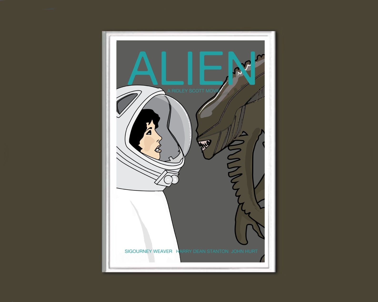 Alien - Retro Movie Poster - GLADFELLOW