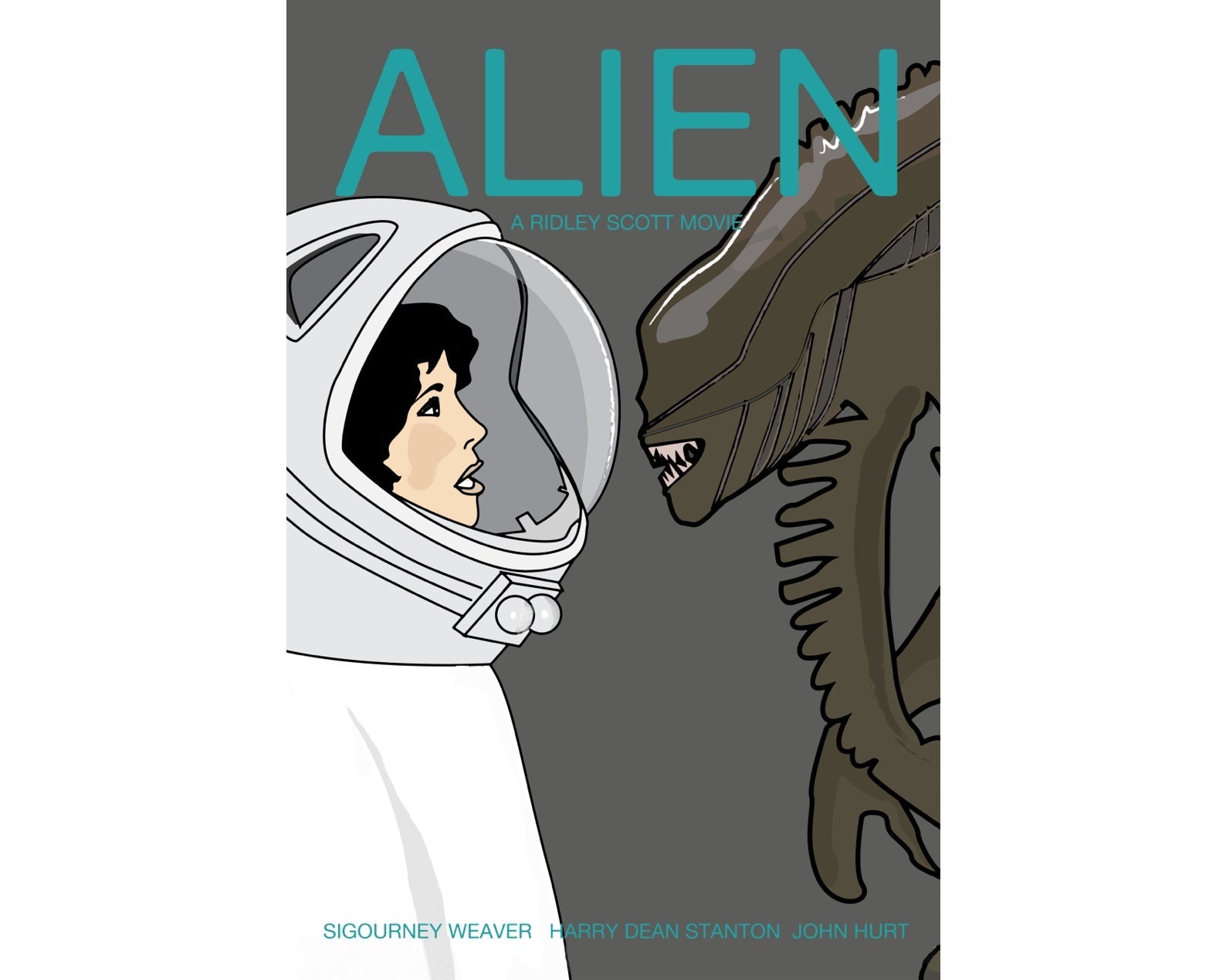 Alien - Retro Movie Poster
