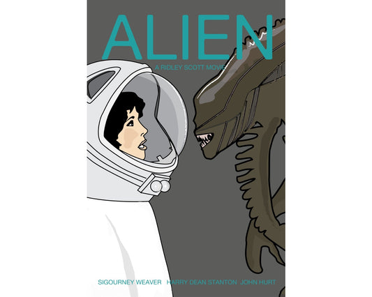 Alien - Retro Movie Poster - GLADFELLOW