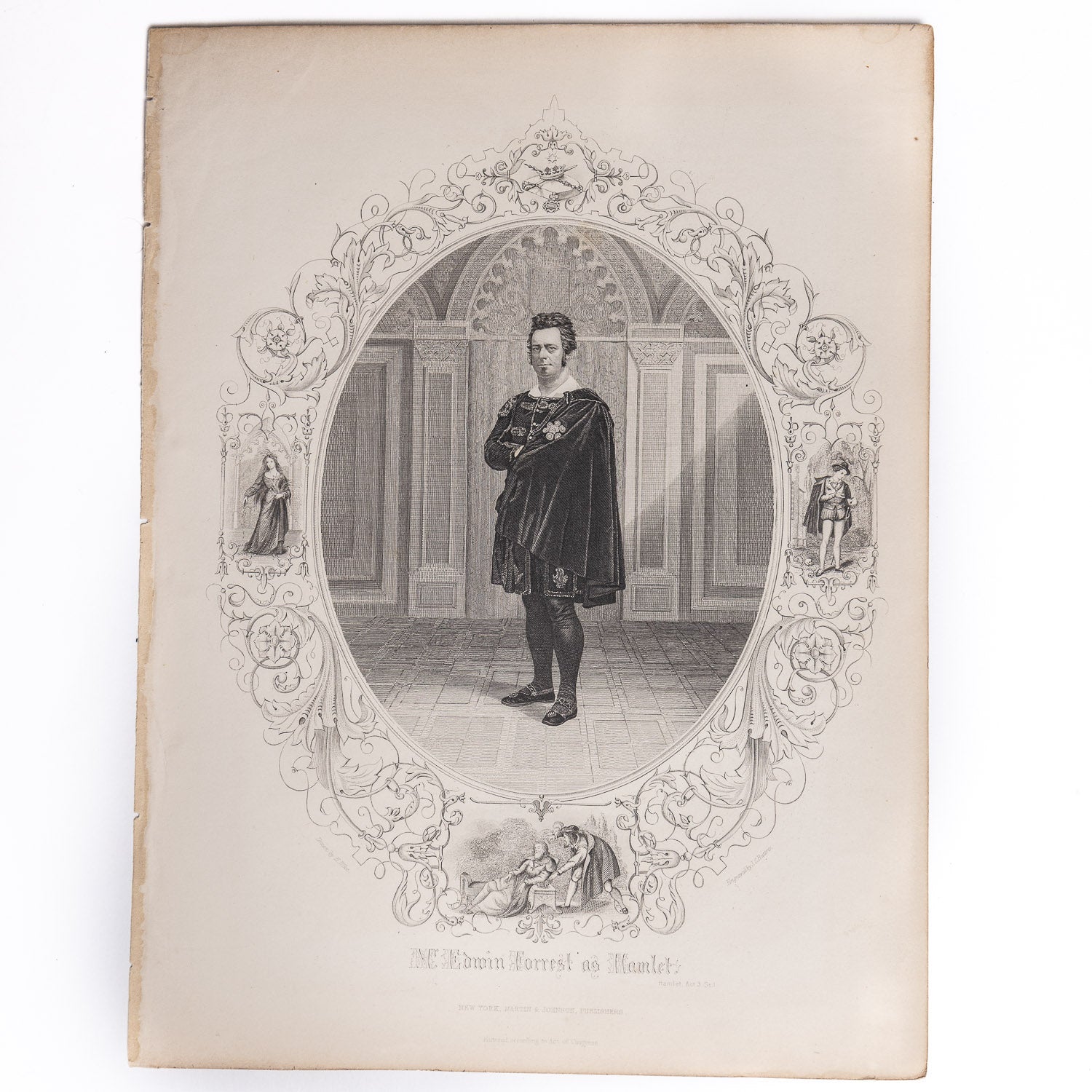 Antique Shakespeare Engravings - Hamlet - GLADFELLOW