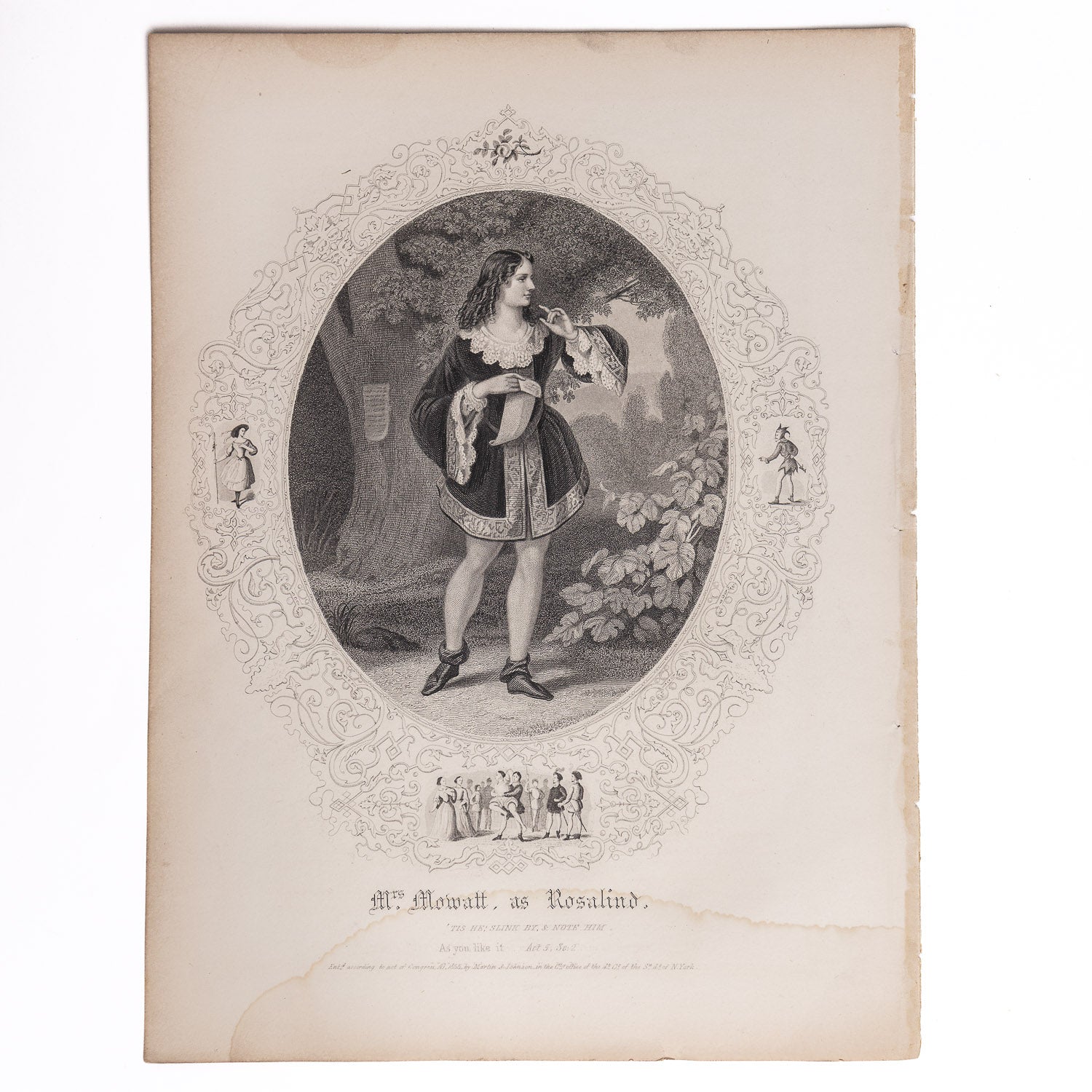 Antique Shakespeare Engravings - Rosalind - GLADFELLOW