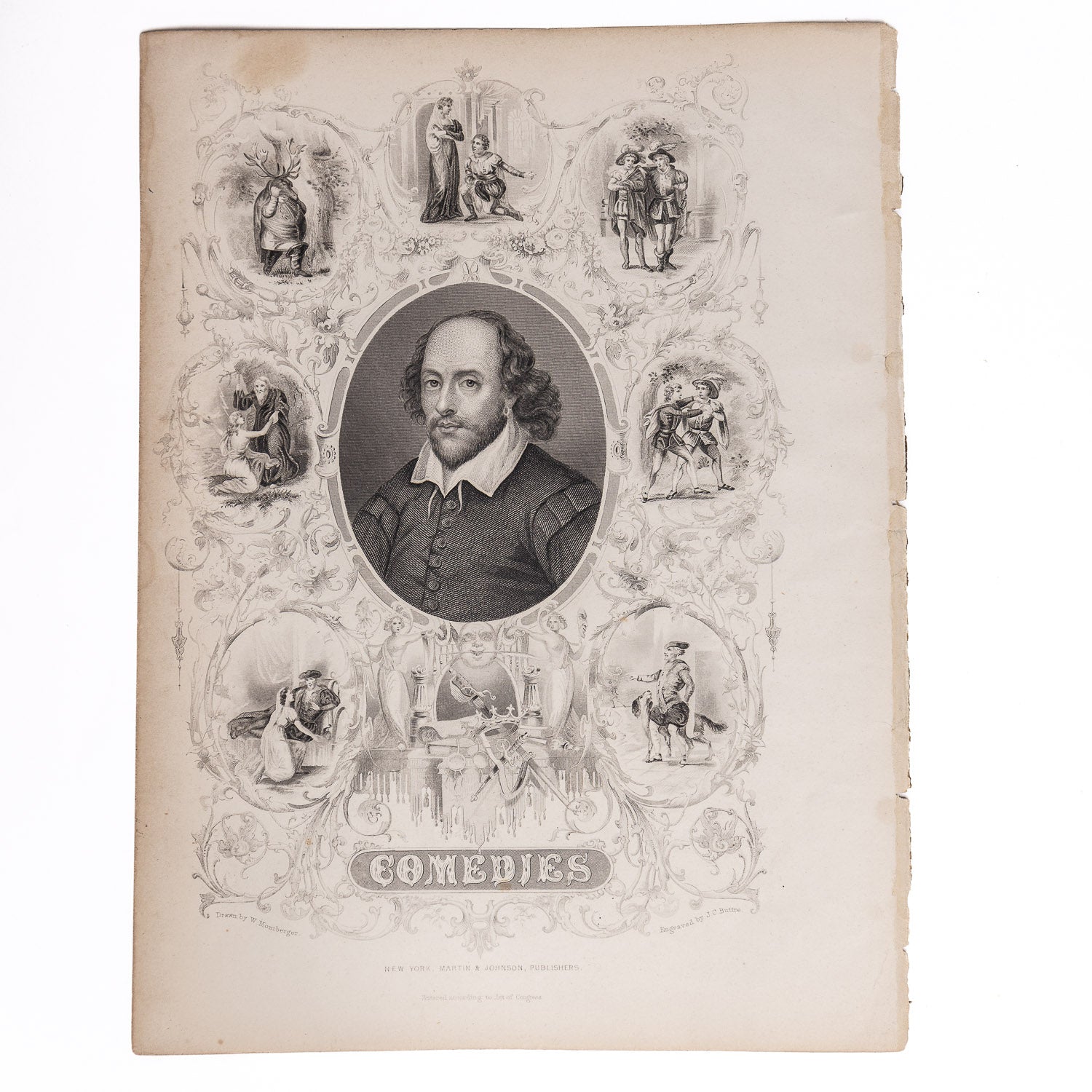 Antique Shakespeare Engravings - The Comedies - GLADFELLOW