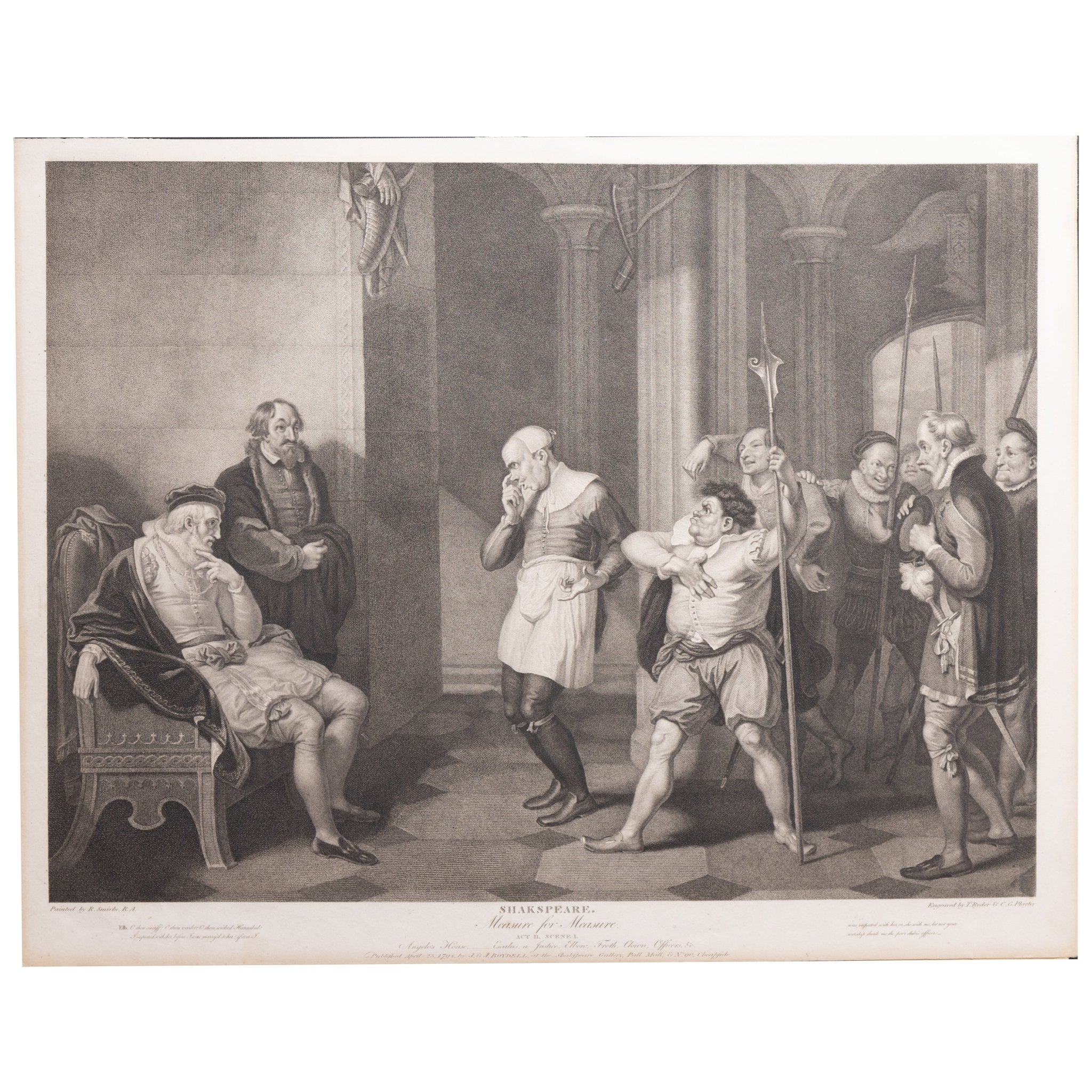 J & J Boydell's "Measure for Measure" Shakespeare Engraving - GLADFELLOW