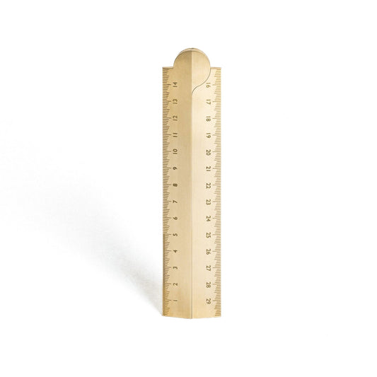 Makers Cabinet Solid Brass Folding Ruler - Stria - Gladfellow