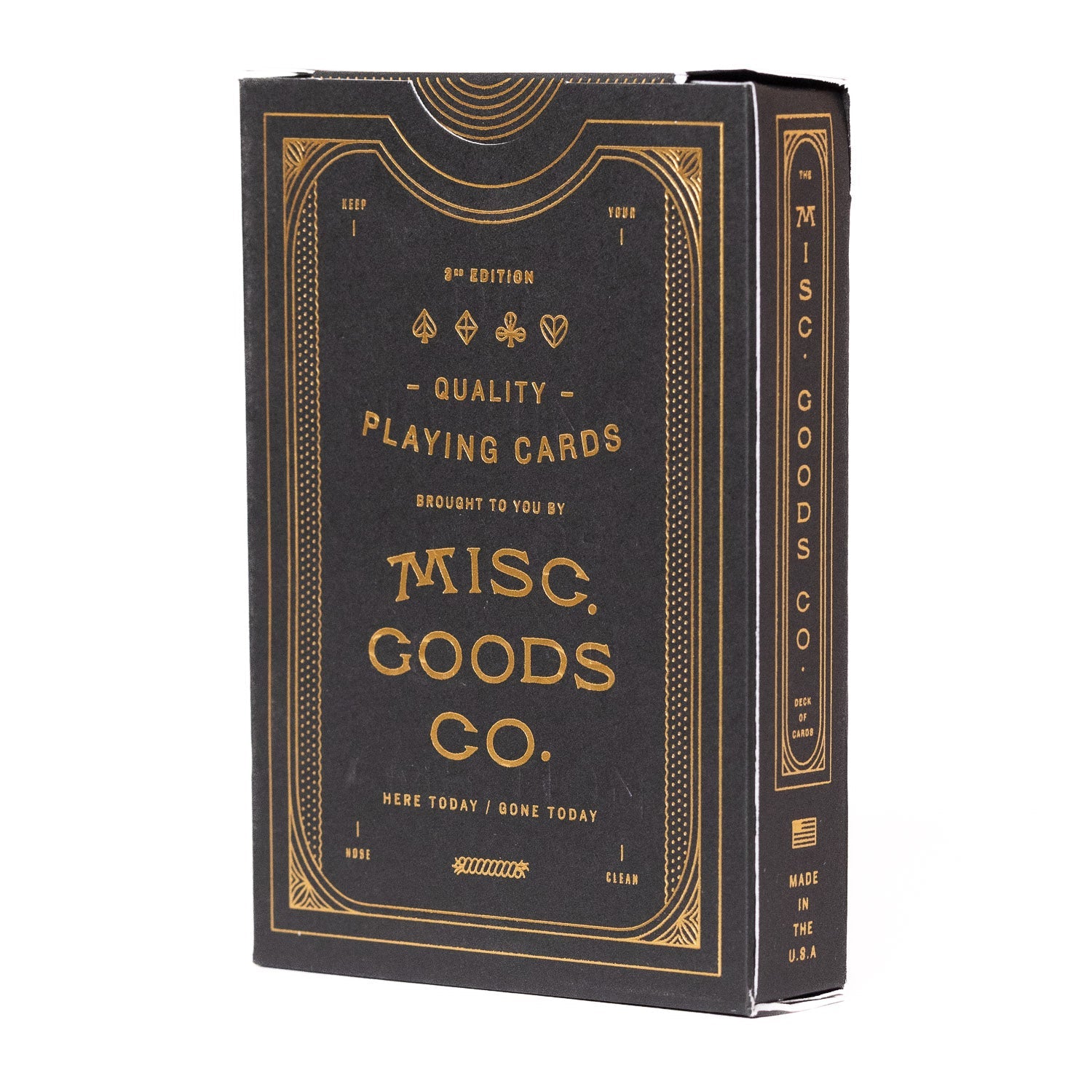 Misc. Goods Co. Premium Playing Cards - Black - GLADFELLOW