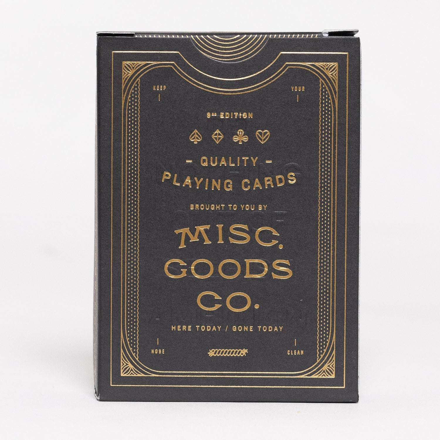 Misc. Goods Co. Premium Playing Cards - Black - GLADFELLOW