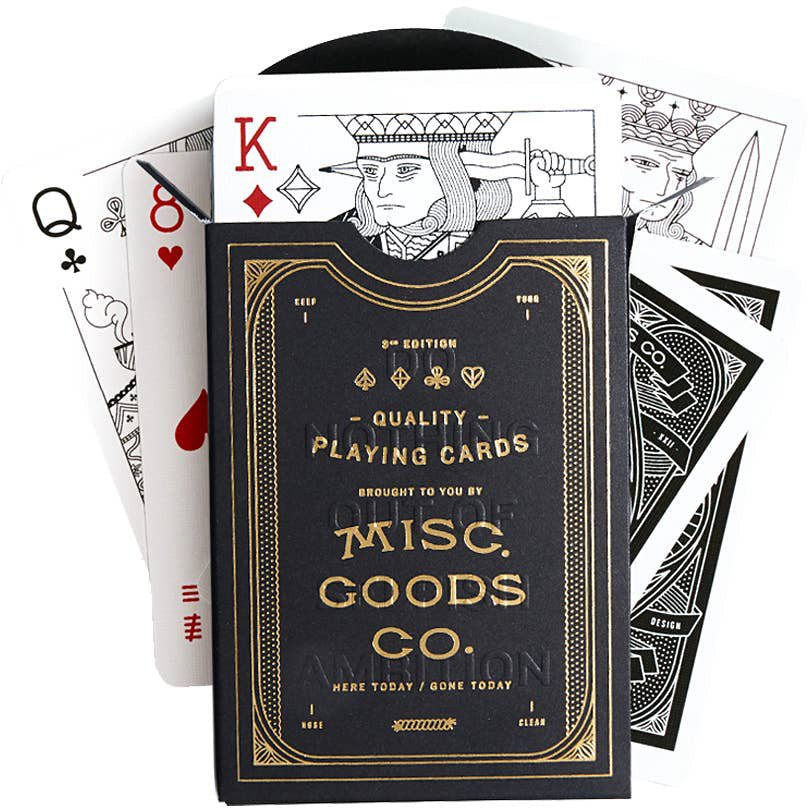 Misc. Goods Co. Premium Playing Cards - Black - GLADFELLOW