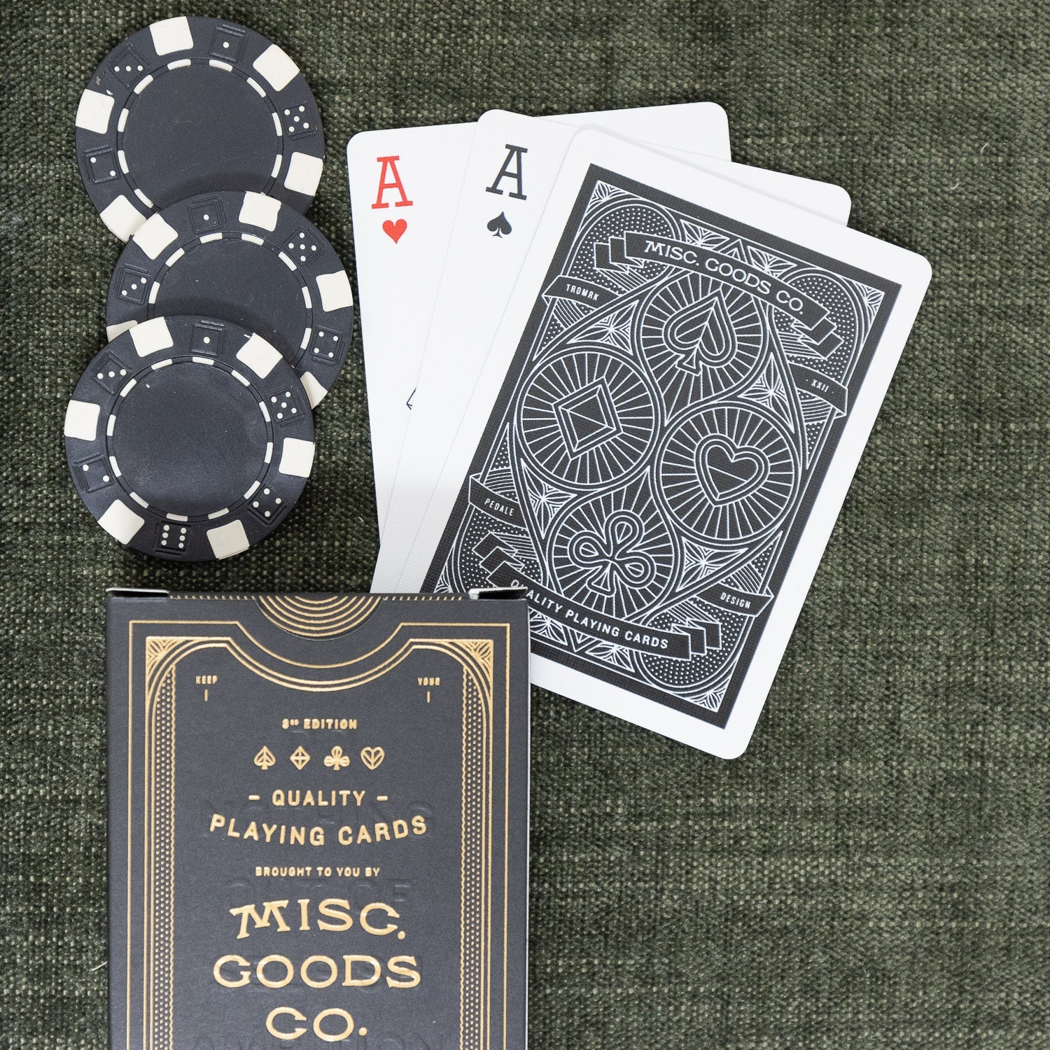 Misc. Goods Co. Premium Playing Cards - Black - GLADFELLOW