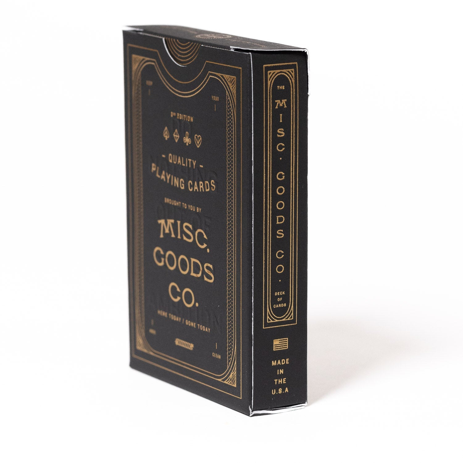 Misc. Goods Co. Premium Playing Cards - Black - GLADFELLOW