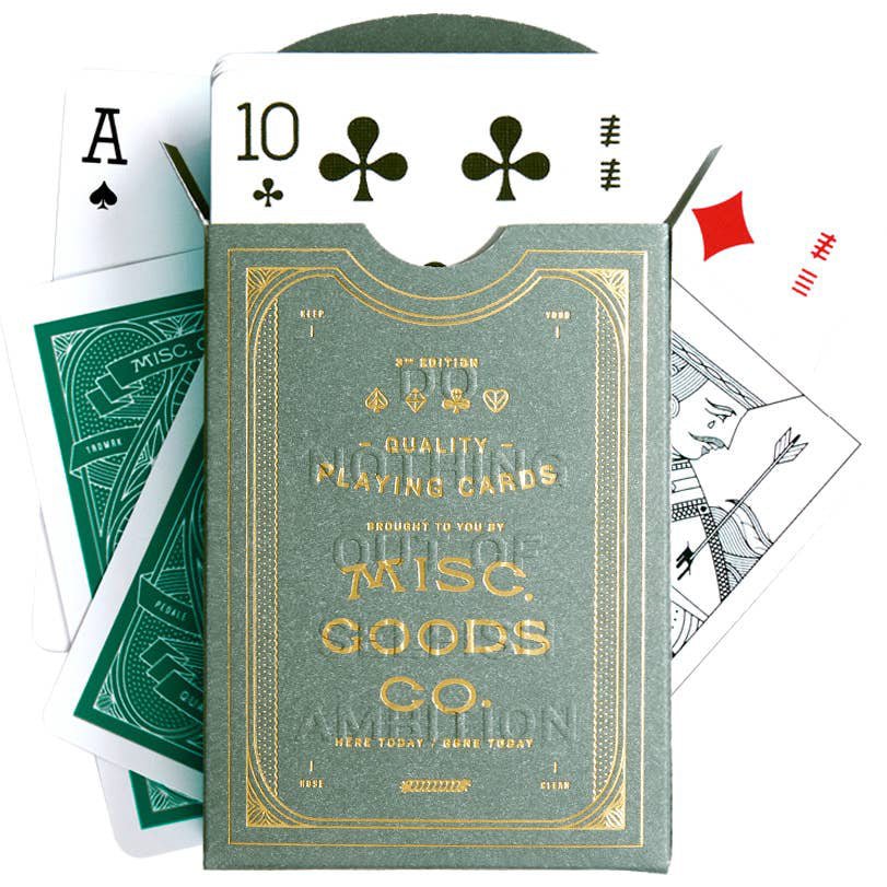 Misc. Goods Co. Premium Playing Cards - Green - GLADFELLOW