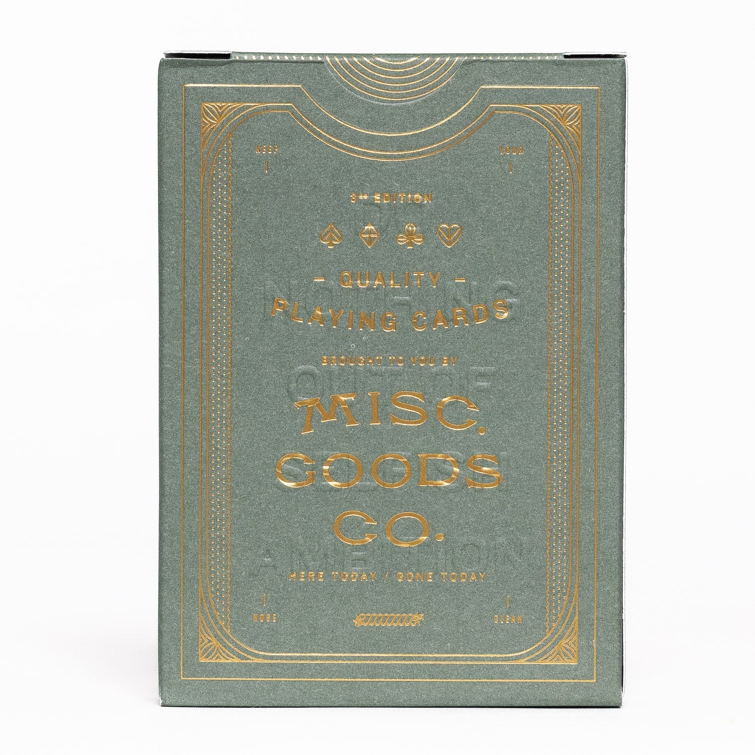 Misc. Goods Co. Premium Playing Cards - Green - GLADFELLOW