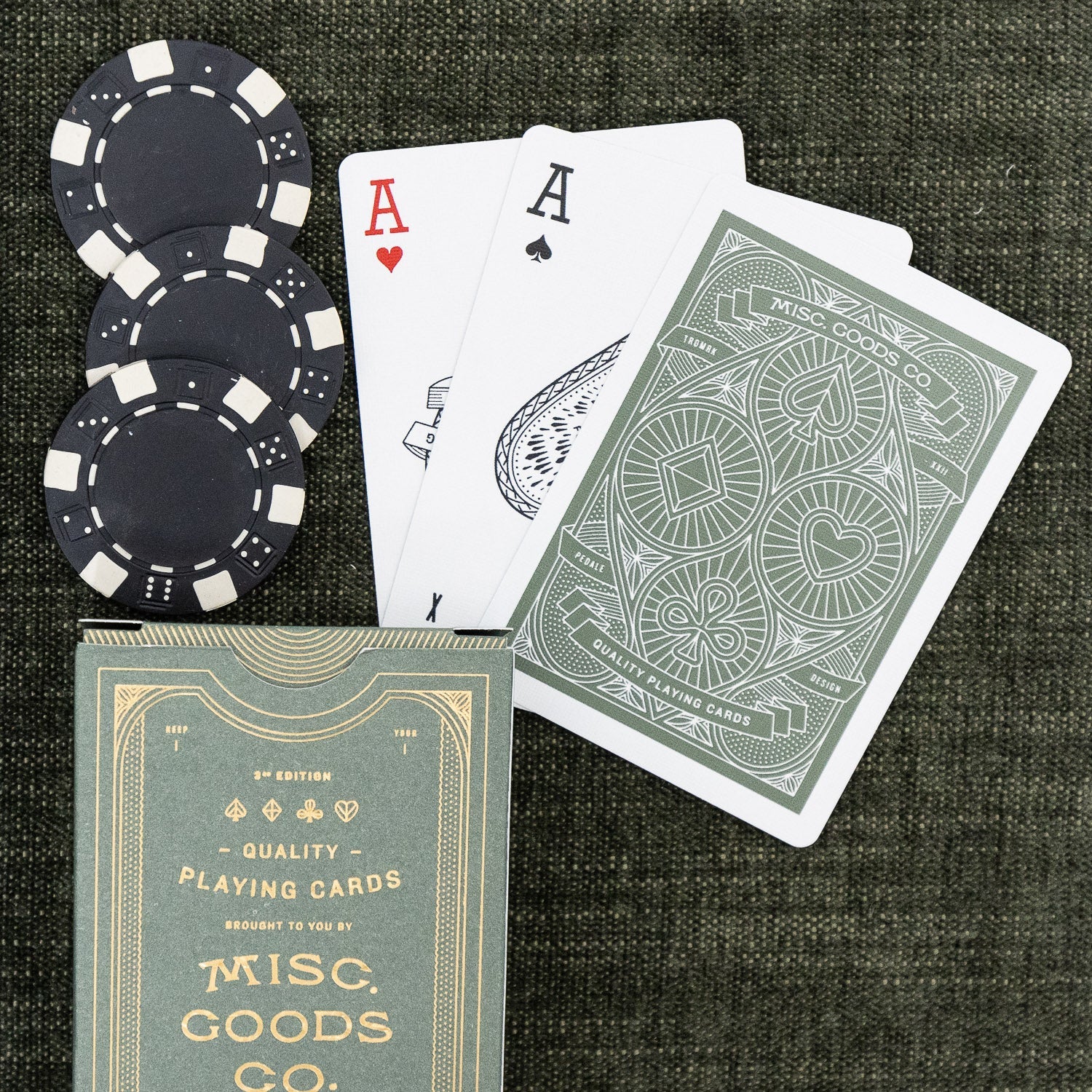 Misc. Goods Co. Premium Playing Cards - Green - GLADFELLOW