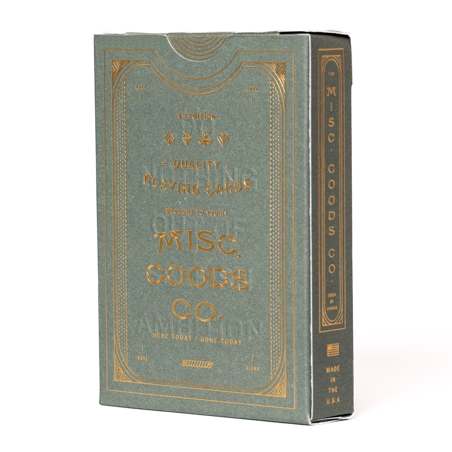 Misc. Goods Co. Premium Playing Cards - Green - GLADFELLOW