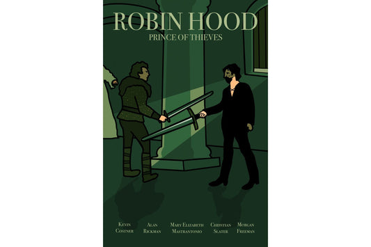 Robin Hood: Prince of Thieves - Retro Movie Poster - Gladfellow