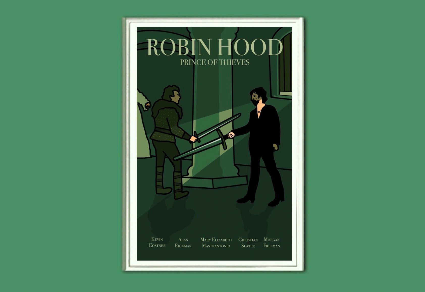 Robin Hood: Prince of Thieves - Retro Movie Poster - Gladfellow