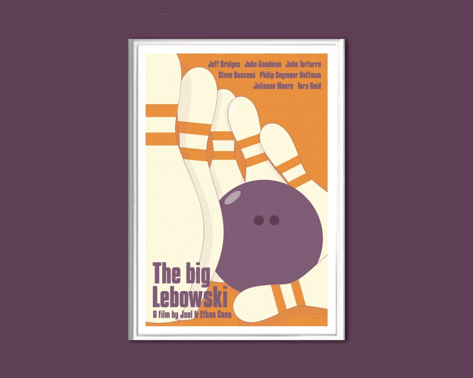 The Big Lebowski - Retro Movie Poster - GLADFELLOW