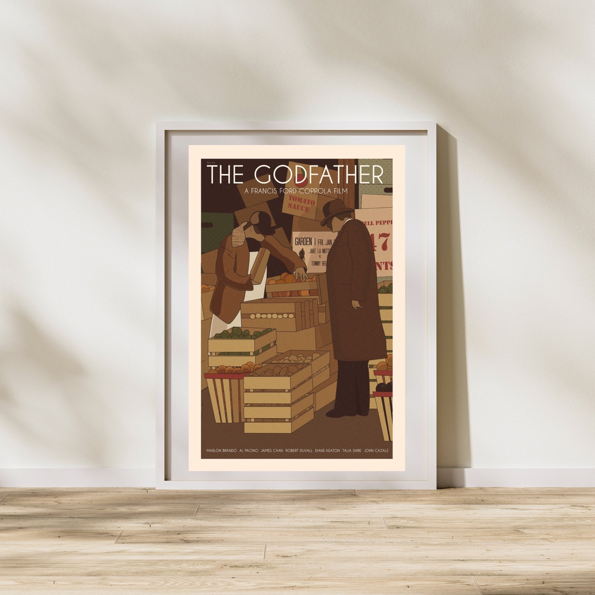 The Godfather - Retro Movie Poster - Gladfellow